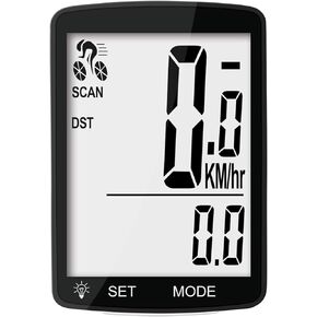 Wireless Bike Computer, 20 Multi-Functions, Real Waterproof Bicycle Speedometer, Cycling Odometer with 3'' Large LCD Display(Simple to Read), Easy to Use
