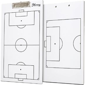 Murray Sporting Goods Soccer Dry Erase Coaches Clipboard | Double-Sided Soccer Field Clipboard Dry Erase White Board | Soccer Futbol Gift for Coach