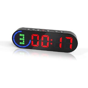 Portable Gym Timer for Home Gym Interval Timer for Workout with Time Progress Bar/Rounds, Workout Clock for Boxing HIIT Tabata Emom Fitness Rechargeable Battery Powered…