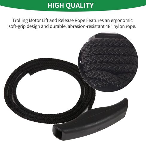 حبل ومقبض محرك التصيد من BOOCII متوافق مع MinnKota MKA-45، حبل رفع وإطلاق لمحركات التصيد Maxxum وEdge Bow-Mount Trolling Motors in Kuwait