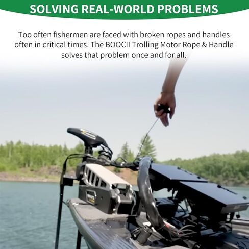 حبل ومقبض محرك التصيد من BOOCII متوافق مع MinnKota MKA-45، حبل رفع وإطلاق لمحركات التصيد Maxxum وEdge Bow-Mount Trolling Motors in Kuwait