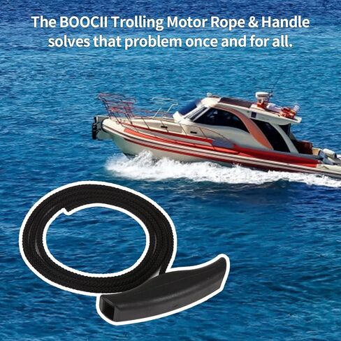 حبل ومقبض محرك التصيد من BOOCII متوافق مع MinnKota MKA-45، حبل رفع وإطلاق لمحركات التصيد Maxxum وEdge Bow-Mount Trolling Motors in Kuwait