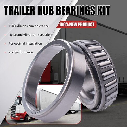 مجموعة TNNR 2 تناسب مجموعة محامل محور العجلة لمقطورة القارب 1-1/16 بوصة، مجموعات المحامل L44649/L44610، أختام الشحوم 12192 تيرابايت، أغطية الغبار والمقابس المطاطية 1.98 بوصة، صواميل المغزل، دبابيس كوتر in Kuwait