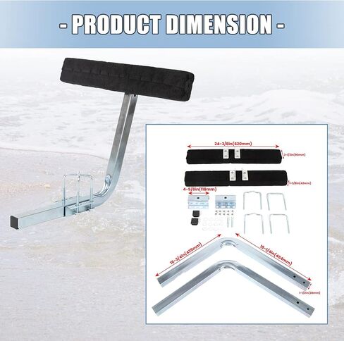 KUAFU Carpeted Boat Trailer Guide 2' Bunk Board Guide On Board Solid & Easy Operation in Saudi Arabia
