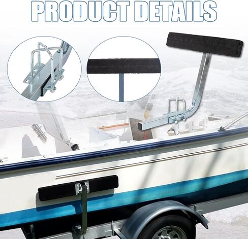 KUAFU Carpeted Boat Trailer Guide 2' Bunk Board Guide On Board Solid & Easy Operation in Saudi Arabia