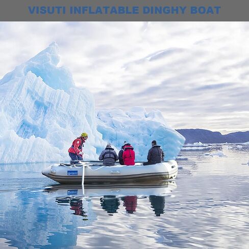 10FT Inflatable Dinghy Boat Transom Sport Tender Boat, 5 Person White Color in Kuwait