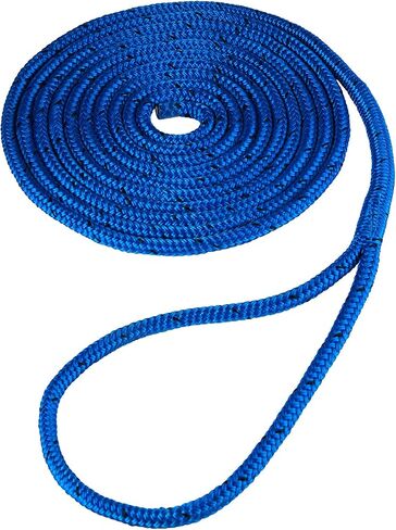 Attwood 11750-7 Solid Braided Multifilament Polypropylene (MFP) Dock Line, 3/8-Inch, 15 Feet Long, Bare Ends, Blue in Saudi Arabia