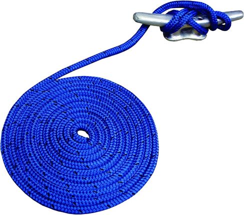 Attwood 11750-7 Solid Braided Multifilament Polypropylene (MFP) Dock Line, 3/8-Inch, 15 Feet Long, Bare Ends, Blue in Saudi Arabia