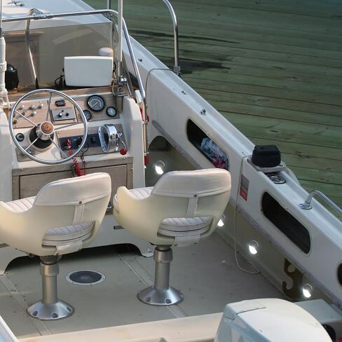 Marine Boat Courtesy Lights LED Cabin Step Light Stainless Steel Waterproof Flush Mounted 12 Volts 2 Pieces (Blue) in Saudi Arabia