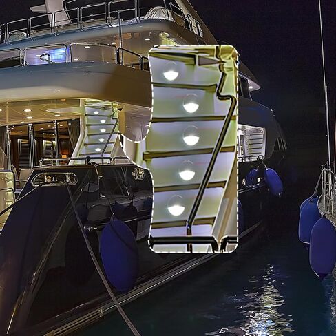 Marine Boat Courtesy Lights LED Cabin Step Light Stainless Steel Waterproof Flush Mounted 12 Volts 2 Pieces (Blue) in Saudi Arabia