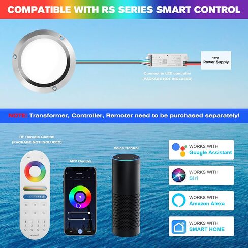 HUSUKU RS6-1 Boat Interior Light IP65 Boat Dome Light LED Marine Courtesy Light, 4 Inch DC12V 10W 1000LM All-metal body, Color Change Boat LED Light for Yacht Boat Transom Fishing Dock Pontoon Deck in Saudi Arabia