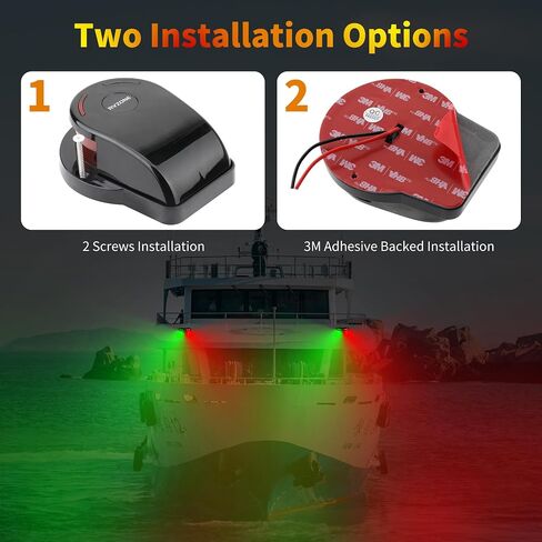 أضواء الملاحة بالقارب، أضواء الملاحة للقوارب LED IP67 أضواء القارب LED المقاومة للماء للقوس، مثالية للعائمة واليخوت وقوارب الطاقة والقوارب الصغيرة (أسود) in Kuwait