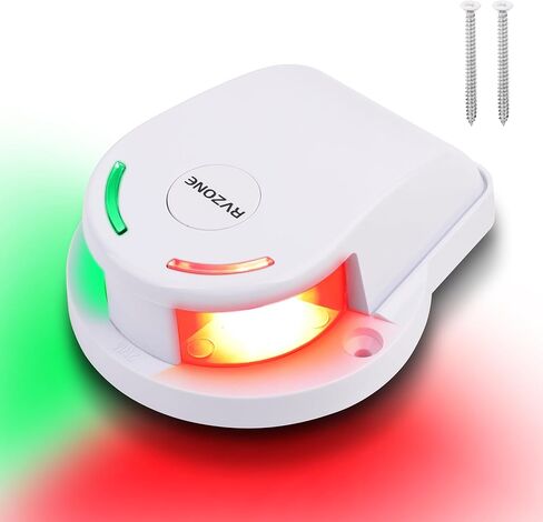 أضواء الملاحة بالقارب، أضواء الملاحة للقوارب LED IP67 أضواء القارب LED المقاومة للماء للقوس، مثالية للعائمة واليخوت وقوارب الطاقة والقوارب الصغيرة (أسود) in Kuwait