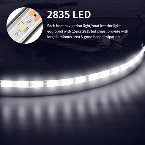 Boat Navigation Lights, Navigation Lights for Boats Led, Boat Lights for Night Fishing, Boat Red and Green Bow Lights, Deck Lights for Marine, Yacht, Kayak, Bass Boat, Pontoon Boat in Saudi Arabia