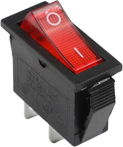 Fielect 1 قطعة KCD3 ON/Off قارب الروك التبديل 2Pin 250 فولت/15A 125 فولت/20A سيارة قارب الأحمر الروك التبديل تبديل in Saudi Arabia