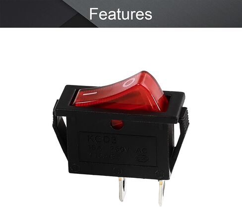 Fielect 1 قطعة KCD3 ON/Off قارب الروك التبديل 2Pin 250 فولت/15A 125 فولت/20A سيارة قارب الأحمر الروك التبديل تبديل in Saudi Arabia