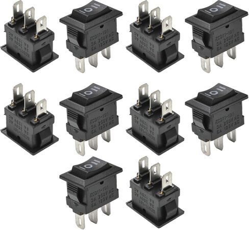 Fielect 1 قطعة KCD3 ON/Off قارب الروك التبديل 2Pin 250 فولت/15A 125 فولت/20A سيارة قارب الأحمر الروك التبديل تبديل in Saudi Arabia