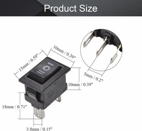 Fielect 1 قطعة KCD3 ON/Off قارب الروك التبديل 2Pin 250 فولت/15A 125 فولت/20A سيارة قارب الأحمر الروك التبديل تبديل in Saudi Arabia