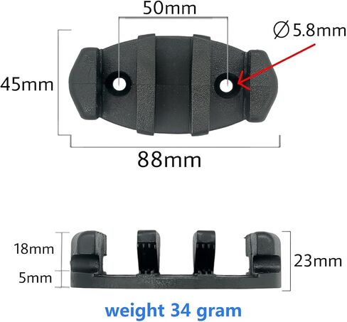 بقالة بامبو لوكي 2 حزمة من مرابط كاياك متعرجة، مرابط مرساة من النايلون، أسود in Kuwait