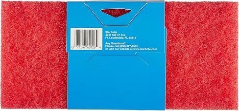 STAR BRITE Large Scrub Pad With Flexible Head Scrubber - Medium Texture (Red) - Attach to Extension Handle for an Extra 3’-10’ of Reach - Versatile Cleaning for Bigger Jobs (040124) in Kuwait