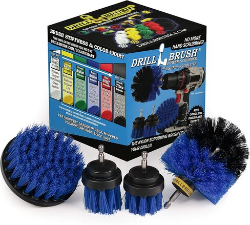 Grill Brush - Detailing Brush Set BBQ Accessories - Ultra Stiff Power Scrub Brush Set - Oil Stain Electric Spin Scrubber - Cleaning Supplies Floor Scrubber - Household Cleaning Tools Power Scrubber in Saudi Arabia