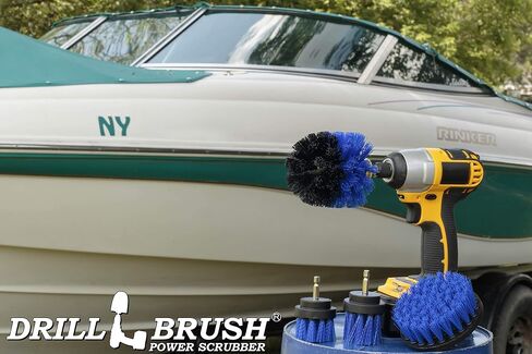 Grill Brush - Detailing Brush Set BBQ Accessories - Ultra Stiff Power Scrub Brush Set - Oil Stain Electric Spin Scrubber - Cleaning Supplies Floor Scrubber - Household Cleaning Tools Power Scrubber in Saudi Arabia