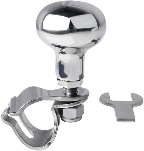 Hoffen AISI 316 Stainless Steel Boat Steering Wheel Knob Marine Sport Maneuvering Knob Steering Spinner Knob Wheel Suicide Knob Swivel Universal in Saudi Arabia