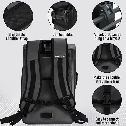 HITWAY 3 in 1 Bike Bag Waterproof Bike Pannier Bag 29L Large Capacity Bike Rack Bag Professional Cycling Accessories for Bicycles Rear Rack Bike Rear Seat Trunk Bag in Saudi Arabia