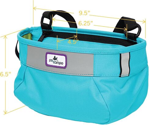 Po Campo Kids Bicycle Basket – Whoosh Bike Basket – Front Frame Handlebar Bag – Waterproof Fabric Bike Basket for Boys, Girls, Toddlers Bike or Scooter in Saudi Arabia
