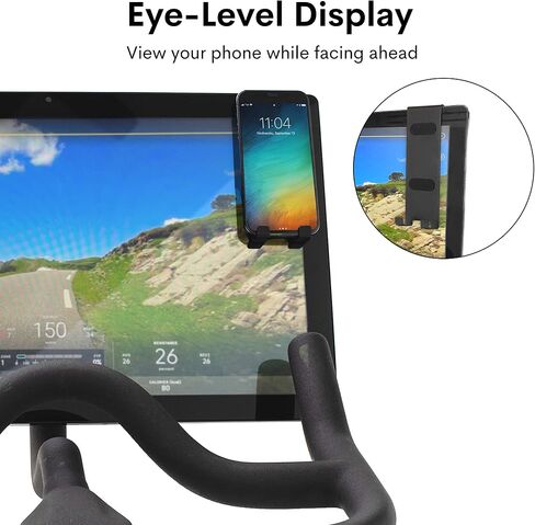 Aerow Phone Holder for Peloton Bike & Bike+ Cell Phone Mount - Hangs on All Indoor Bike Monitors - Accessories for Peloton in Saudi Arabia