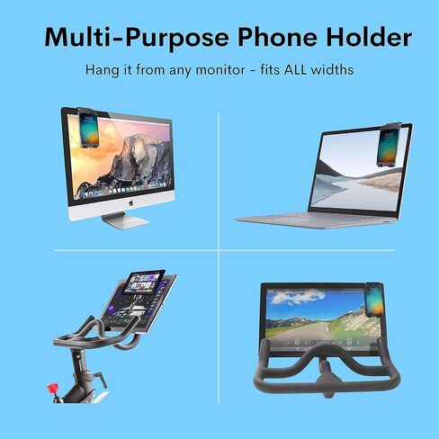 Aerow Phone Holder for Peloton Bike & Bike+ Cell Phone Mount - Hangs on All Indoor Bike Monitors - Accessories for Peloton in Saudi Arabia