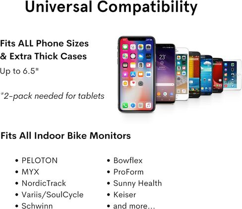 Aerow Phone Holder for Peloton Bike & Bike+ Cell Phone Mount - Hangs on All Indoor Bike Monitors - Accessories for Peloton in Saudi Arabia