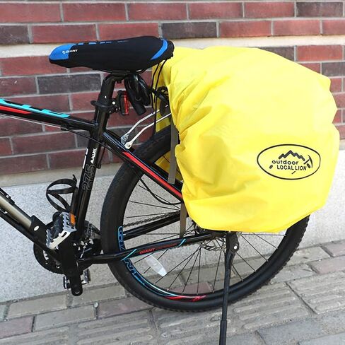 50L الدراجة Panniers دراجة التنقل حقيبة أكياس السرج للماء مع غطاء المطر للدراجة حامل الرف الخلفي، ودعم لعرض أقل من 7 بوصة رف الدراجة in Saudi Arabia