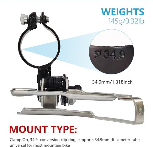 Bicycle Front Derailleur 34.9mm FD-TY300 3x6/7 Speed Tourney Down Swing for Mountain Road Bike in Saudi Arabia