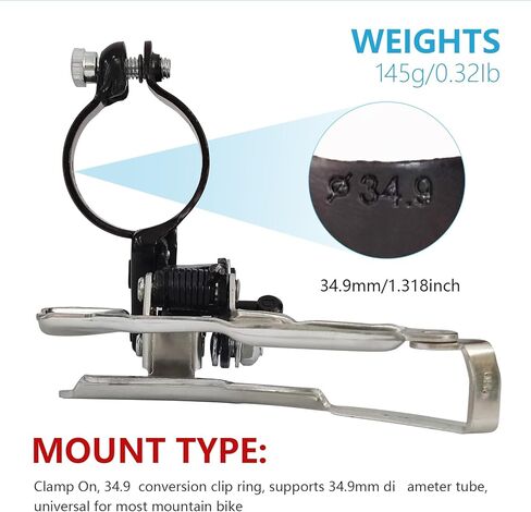 دراجة أمامية Derailleur 34.9 مللي متر FD-TY300 3x6/7 سرعة أرجوحة للدراجة الجبلية على الطرق in Kuwait