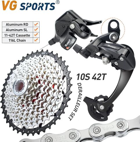 VG Sports 12 Speed MTB Groupset Bike Chain 11-52T Cassette 1x12 Speed Rear Derailleur& Shifter (12S 11-52T Set) in Saudi Arabia