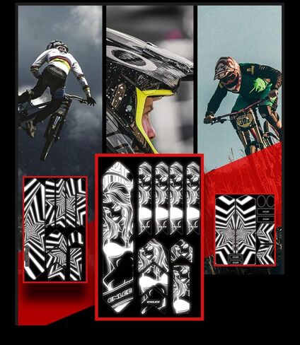 شريط حماية إطار الدراجة من ENLEE، ملصقات واقية للجبال، ملصقات لحماية شوكة MTB من جميع الأنماط، طبقة عالية التأثير لدراجة الطريق، حماية ضد الخدش in Kuwait