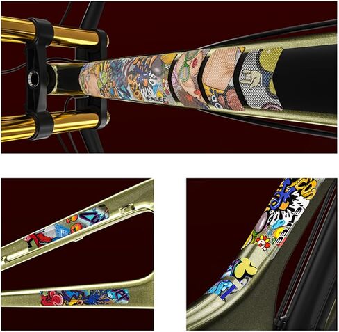 ENLEE Bike Frame Protection Tape, Mountain Protective Stickers Decals All Style MTB Fork Protector High Impact Film Road Bicycle Anti Scratch Guard in Saudi Arabia