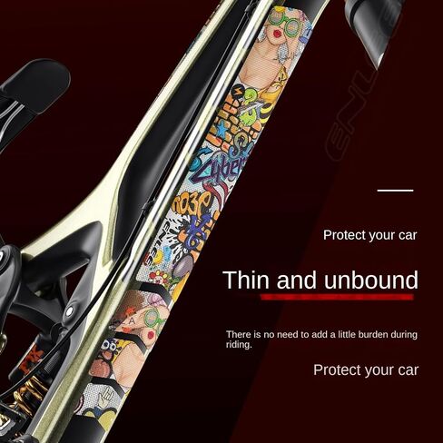 ENLEE Bike Frame Protection Tape, Mountain Protective Stickers Decals All Style MTB Fork Protector High Impact Film Road Bicycle Anti Scratch Guard in Saudi Arabia