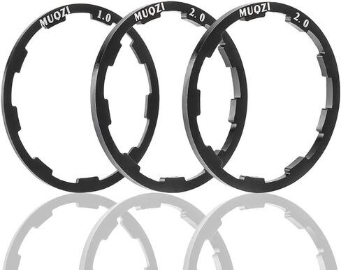 3 Pcs Bike Spacer Aluminum Alloy Cassette Spacer 1mm/2mm/2mm Bicycle Flywheel Hub Spacer Bottom Bracket Axle Washer Gasket Suitable for 7 10-Speed MTB Road Cycling Flywheel Tool in Kuwait