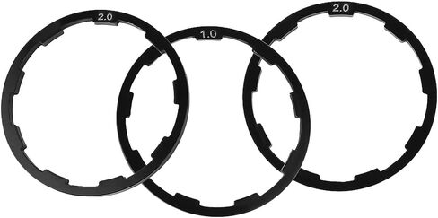 3 Pcs Bike Spacer Aluminum Alloy Cassette Spacer 1mm/2mm/2mm Bicycle Flywheel Hub Spacer Bottom Bracket Axle Washer Gasket Suitable for 7 10-Speed MTB Road Cycling Flywheel Tool in Kuwait