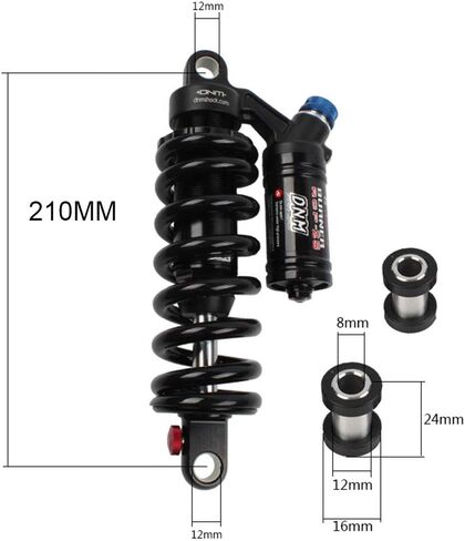 RCP2S Downhill Bicycle Metal Rear Suspension Spring Shock 190mm 200m 220mm 240mm 550 Lbs MTB Bike Rear Shocks in Saudi Arabia