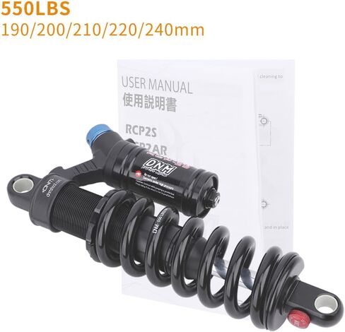 RCP2S Downhill Bicycle Metal Rear Suspension Spring Shock 190mm 200m 220mm 240mm 550 Lbs MTB Bike Rear Shocks in Saudi Arabia