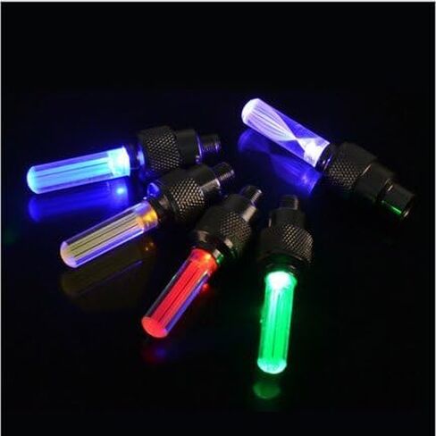 Dkiigame 10 عبوات من مصابيح LED لإطارات العجلات فلاش لإطارات مصابيح الدراجة والدراجات النارية (2 × أحمر، 2 × أصفر، 2 × أزرق، 2 × أخضر، 2 × ملون) in Saudi Arabia