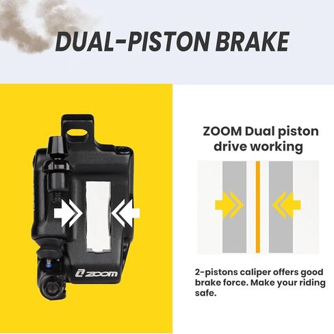 Zoom Hydraulic Disc Brake Calipers: HB-100 MTB Bike Disc Brakes Front & Rear Caliper Set for Mountain, Road Bicycle and E-Bike in Saudi Arabia