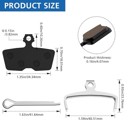 وسادات فرامل القرص، زوجان من وسادات فرامل الدراجة المصنوعة من الراتنج المتوافقة مع رمز SRAM R/RSC، دليل RE - استبدال وسادات فرامل الدراجة الجبلية AVID Code R طوال السنوات in Kuwait
