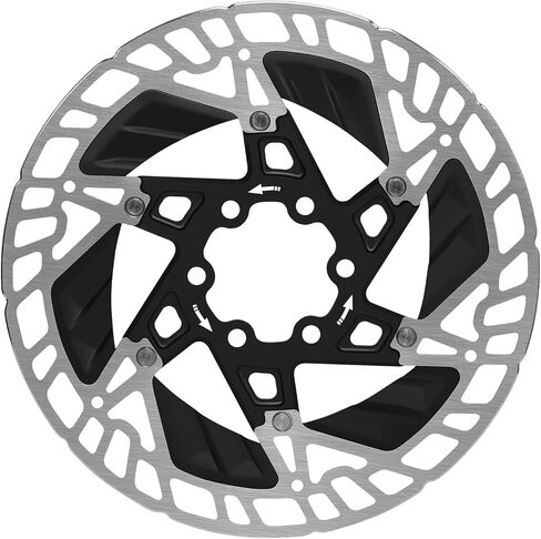 BUCKLOS 160mm Floating Bike Disc Brake Rotor with Heat Dissipation Fins-Bicycle Stainless Steel Aluminum Alloy Road Bike MTB Mountain Bike Disc Brakes Rotors for E-bike BMX(Black) in Kuwait