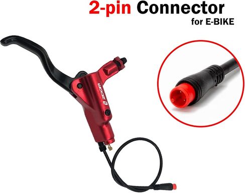 Zoom H876E 2-PIN/3-PIN 4-Pistons E-Bike مجموعة فرامل هيدروليكية كهربائية مع دوارات 180 مم، رافعة فرجار قرص هيدروليكي مسبق النزف للدراجة الإلكترونية (محول تركيب متضمن) in Saudi Arabia
