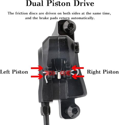 مجموعة فرامل هيدروليكية MTB طقم فرامل قرصية للدراجة مع دوارات 160 مم، أمامي يسار 800 مم خلفي يمين 1400 مم فرامل هيدروليكية من سبائك الألومنيوم مناسبة للدراجات الجبلية، MTB in Kuwait