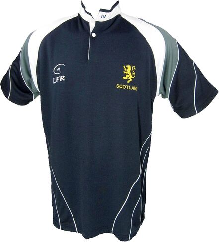 Scotland Navy Lion Rampant Embroidered Rugby Shirt (XX-Large) in Saudi Arabia